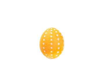 Easter eggs isolated on a white background. Handmade colorful Easter eggs. Easter celebration concept.