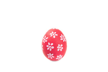 Easter eggs isolated on a white background. Handmade colorful Easter eggs. Easter celebration concept.