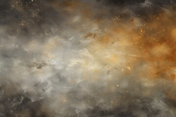 Gray nebula background with stars and sand