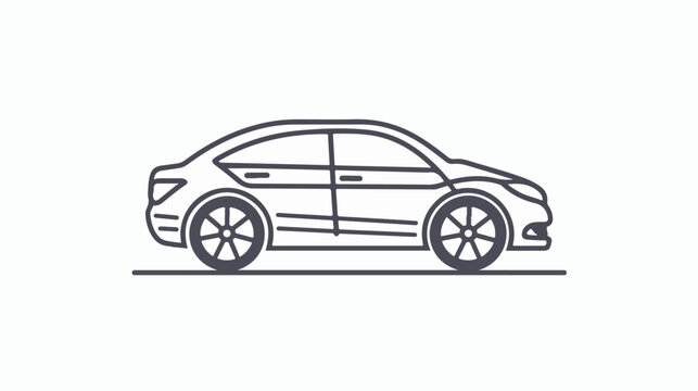 car icon. Element of simple web icon. Thin line icon