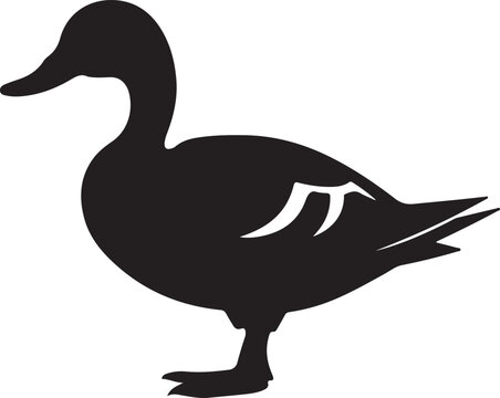 recommend clip art: Duck Silhouette Vector Illustration White Background