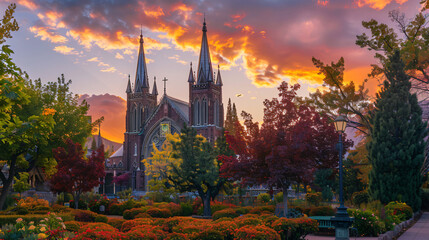 Salt Lake City, Utah. Cathedral of Madeleine. Salt Lake