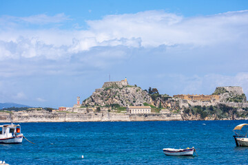 Panoramic view of old fortress in kerkyra