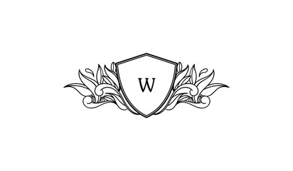 Royal Heraldic Shield Alphabetical Logo