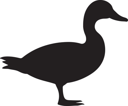 recommend clip art: Duck Silhouette Vector Illustration White Background