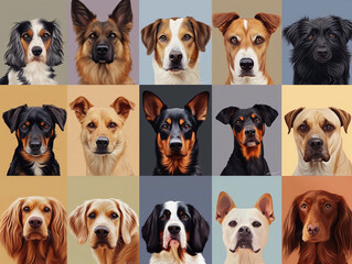 Assortment of Dog Portraits