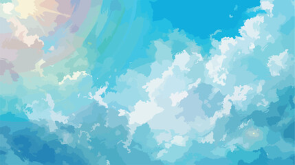 Fototapeta na wymiar Clouds sky with sun weather and rainbow
