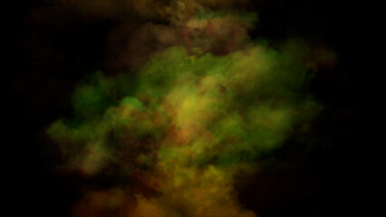 explosion with smoke