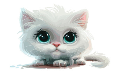 Cute Kitty Baby Illustration Funny Farm Animal Carto
