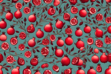 pattern with red cherries