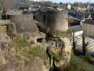 Reste der Stadtbefetsigung der ehamligen Festung des Deutschen Bundes in Luxemburg-Stadt