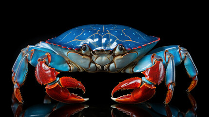 Close-Up Portrait of a Stunning Crab: Detailed Aquatic Photography