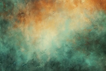 Mint nebula background with stars and sand