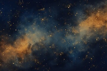 Navy Blue nebula background with stars and sand