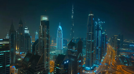Skyline of the buildings near Sheikh Zayed Road.