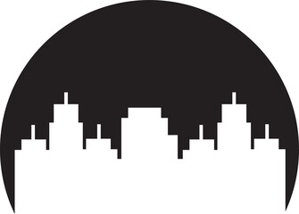 Silhouette Urban City Skyline Illustration