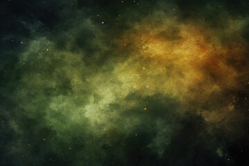 Obraz na płótnie Canvas Olive nebula background with stars and sand