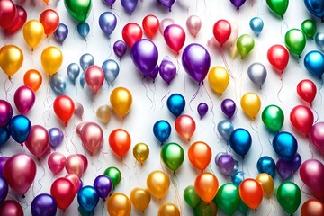 colorful balloons background, happy birthday background 