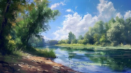 Summer day at the river 