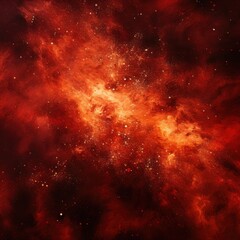 Fototapeta na wymiar Red nebula background with stars and sand