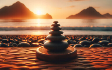 Zen stones, Japanese stones, calm and spa concept