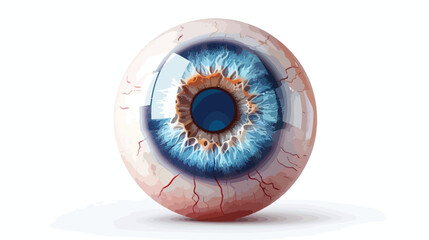 Illustration of an eyeball with axial myopia