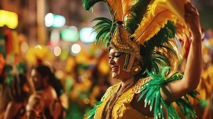 Fototapeten Rio Carnival: A Spectacular Display of Color, Culture, Music, Dance, and Festivity © Gianluca Lubrano