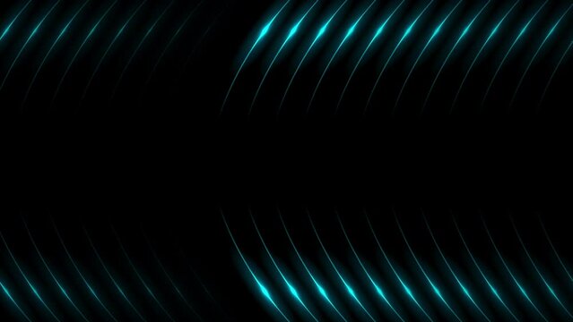 Blue glowing minimal curved lines abstract futuristic tech background. Seamless looping motion design. Video animation Ultra HD 4K 3840x2160