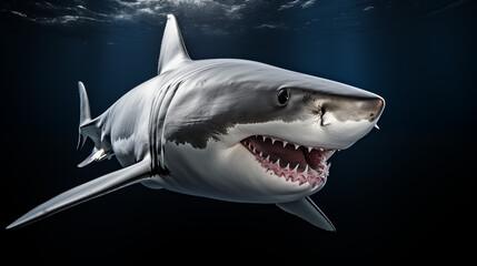 Great White Shark in the Ocean: Majestic Predator Roaming the Vast Waters