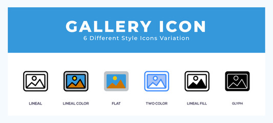 Gallery icon for web. mobile apps and ui.