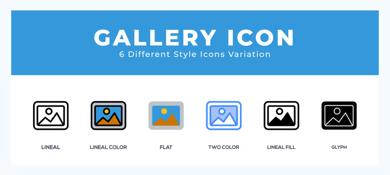 Gallery icon for web. mobile apps and ui.