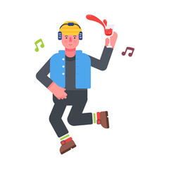 Download this flat icon of dancing man 