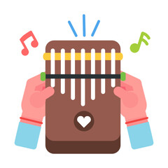Here’s a flat icon of kalimba instrument 