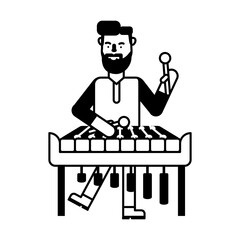 Check out glyph icon of marimba player 