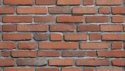 Obraz premium Textured Red Brick Wall Pattern Background. AI Generated