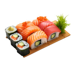 Sushi isolated on transparent background