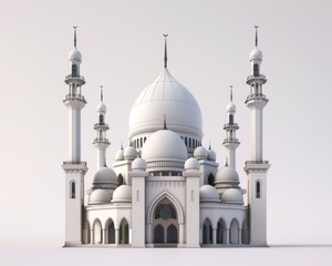 Fototapeta na wymiar Islamic background, half moon, chand, mosque, lantern