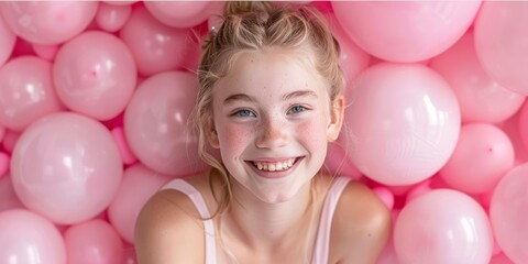 Fototapeta na wymiar make a pastel pink cakesmash backdrop with pastel pink ballons arcade