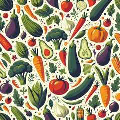 Vegetables Seamless Pattern
