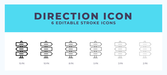 Direction line icon vector illustration. Trendy styles.