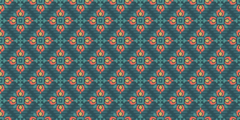 Ethnic geometric seamless pattern. Modern abstract design for paper, cover, fabric, interior decor and other - 749299972