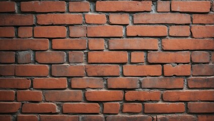 Obraz premium Vintage Brown Brick Wall Texture for Backdrops. AI Generated