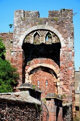 Rougemont Castle (also known as Exter Castle) gatehouse ruins, Exeter, Devon, UK, Europe. - 749301172