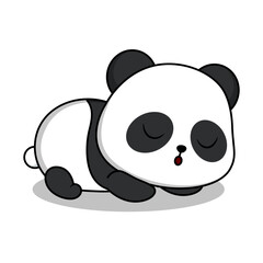 Cute panda poses and expressions, digital art illustration
