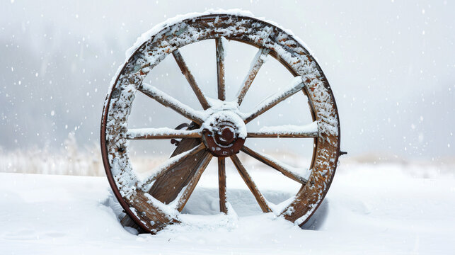 Winter wheel isolated on white