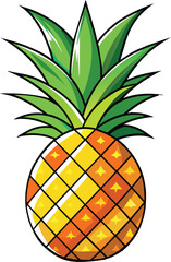 illustration of a pineapple, pineapple logo design, pineapple icon, pineapple vector illustration