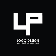 Obraz premium LP UP Logo Design, Creative Minimal Letter UP LP Monogram