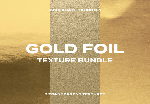 Gold Foil Metal Steel Overlay Texture Pack Bundle Effect Surface