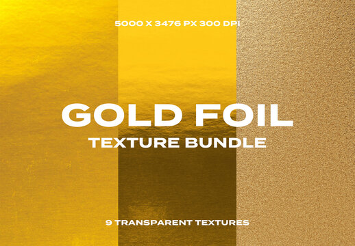 Gold Foil Metal Steel Overlay Texture Pack Bundle Effect Surface