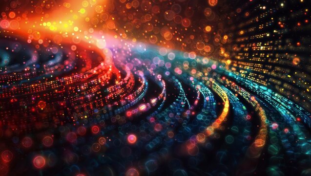 Redshift Neon Lightscape: Abstract background with colorful lights and neon elements, rendered with Redshift.